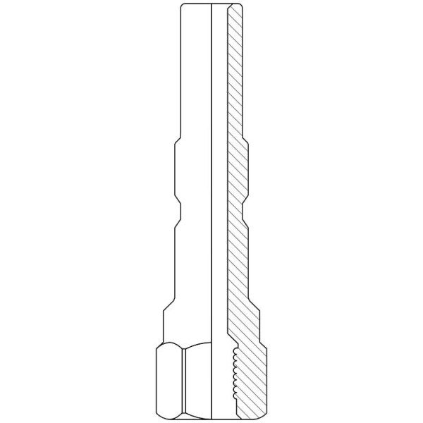 Ніпель швидкоз'єму 1/4"F QC HEX 19 R+M