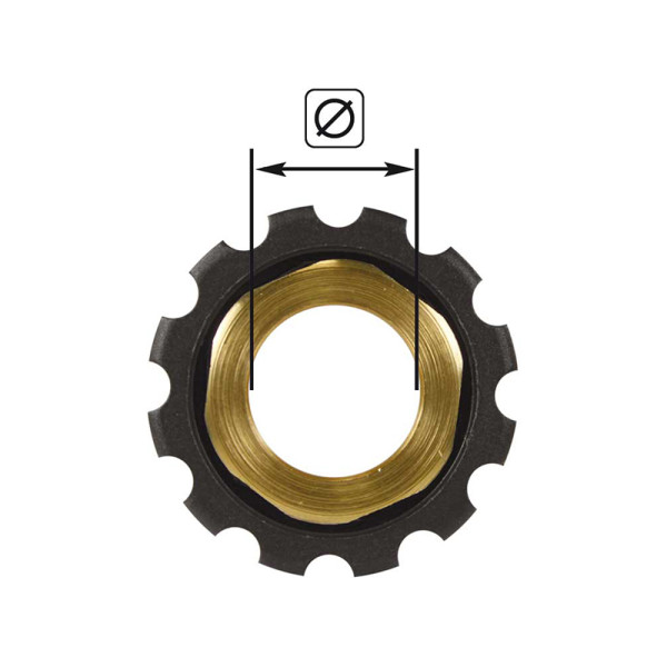 Гайка М22х1,5 латунь із пластиковим покриттям 400 бар R+M