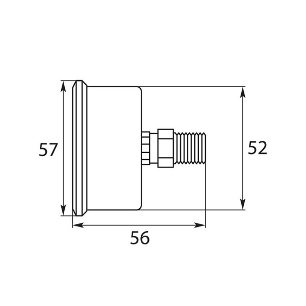 Манометр ВД Ø 50 мм 1/4" AG нержавіюча сталь R+M