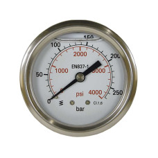 Манометр ВД Ø 50 мм 1/4" AG нержавіюча сталь R+M