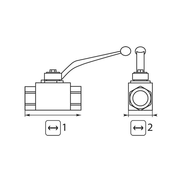 Кульовий кран високого тиску 500 бар 3/8"F R+M
